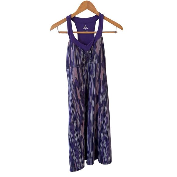 prAna Dresses & Skirts - Prana Dress Womens S Purple Built In Bra Racerback Halter Spring Resort Bohemian